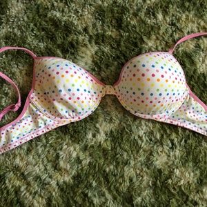 Victoria Secret White Polka Dot Bra